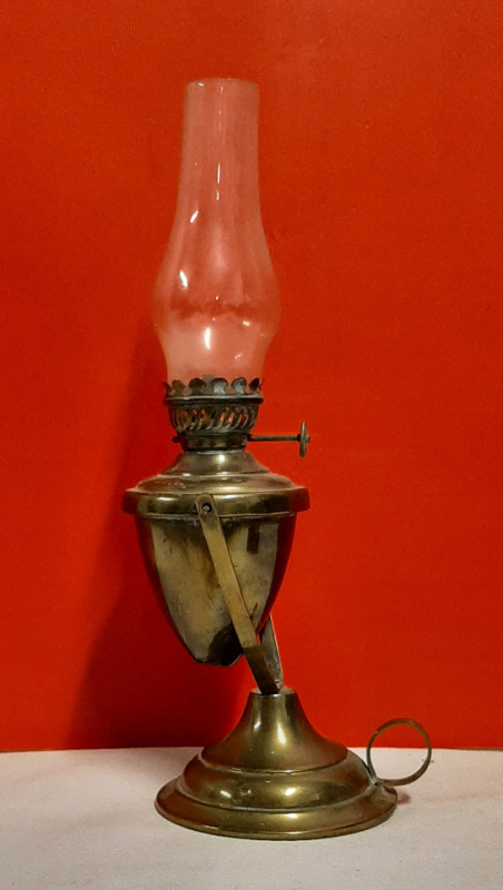 Antique Brass Ship Oil Lamp