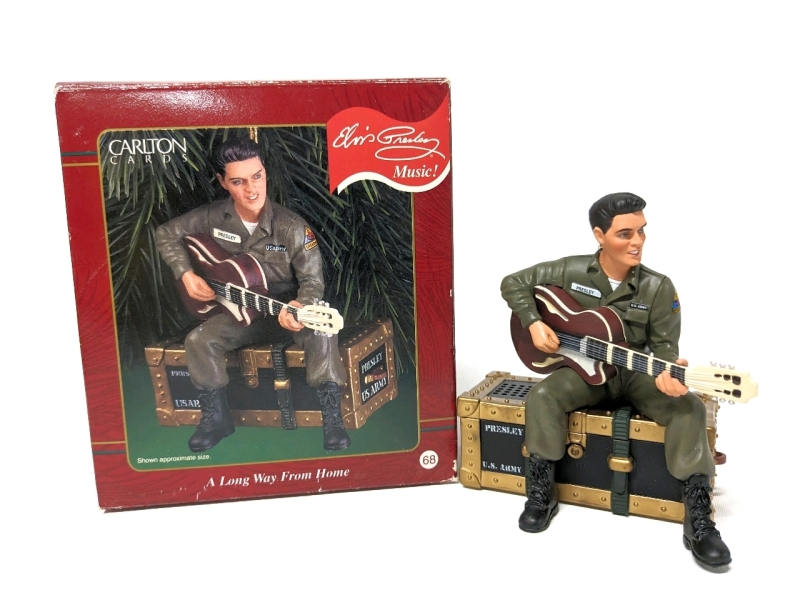 Vintage 200 ELVIS A Long Way From Home Carlton Cards Christmas Ornament (Plays* "I'll be Home for Christmas")