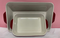 NEW 2 KitchenAid casserole dishes red