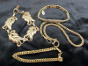 Three Bracelets and Watch Chain Signed Cookie Lee