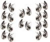 10 New Pairs Silver Tone Chunky Teardrop Earrings - 2