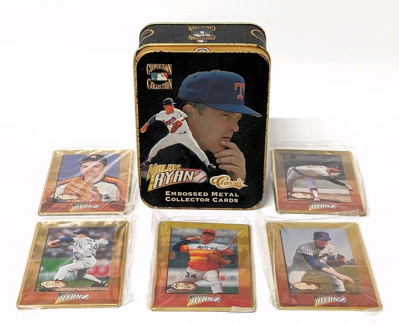 Set of Cooperstown Collection MLB Baseball NATHAN RYAN Classic Embossed Metal Collector Cards