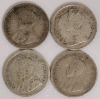 1916 - 1936 Canadian Silver Dimes , Four (4) Dimes - 1916 , 1917 , 1921 & 1936 - 2