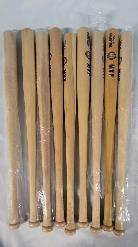 9 New Mini Baseball Bats - 18" Long