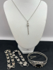 Articulated Mouse Necklace and Three Bracelets Drsigner Signed