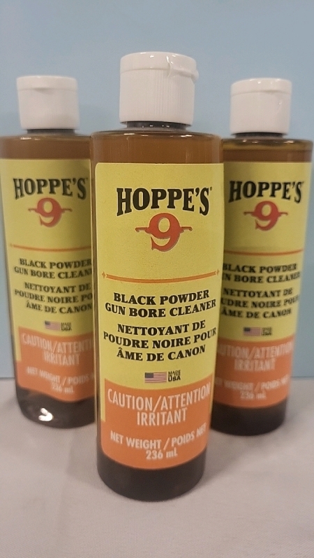 3 New Hoppe's Black Powder Gun Bore Cleaner - 236ml