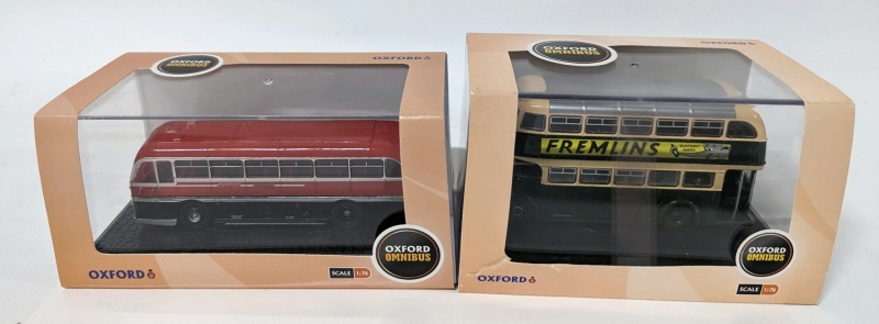 2 Oxford Diecast Models - Duple Roadmaster (Bamber Bridge) & Leyland Titan pd2/12 Maidstons and District.