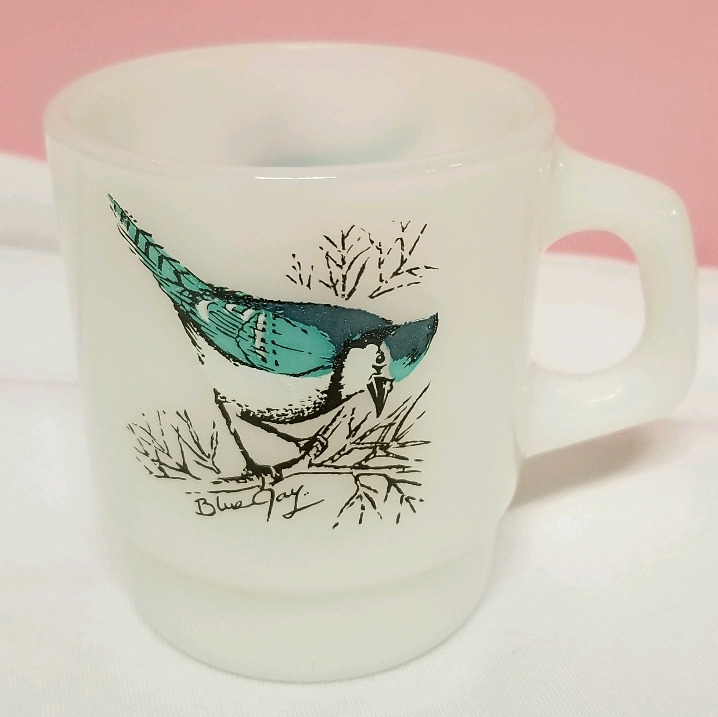 Vintage FIREKING BLUEJAY Mug Cup