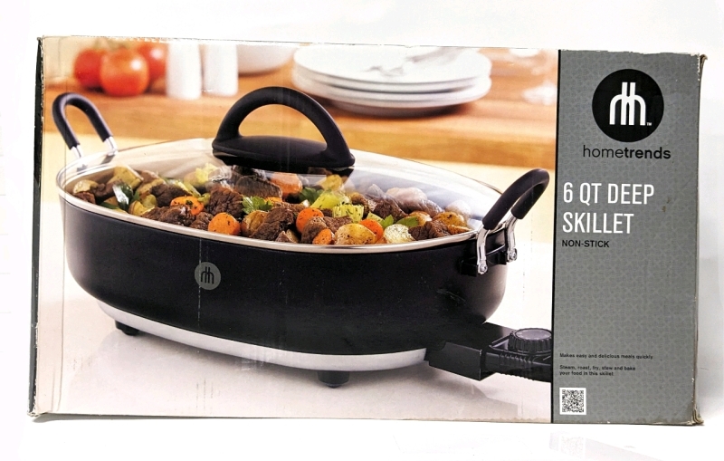 New HomeTrends 6 Quart Deep Skillet