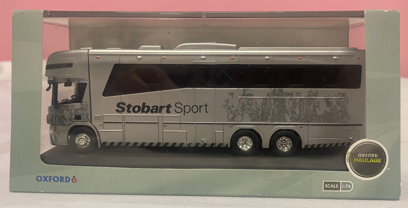 NEW OXFORD Haulage Eddie Stobart Scalia Horsebox Diecast Model Scale 1:76