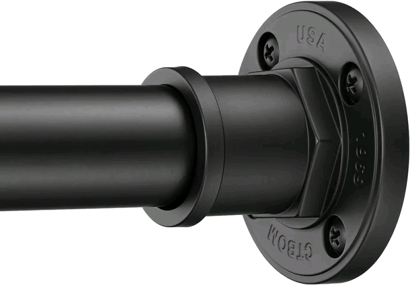 New Briofox Shower Curtain Rod 27"-43" Matte Black 1" Rod