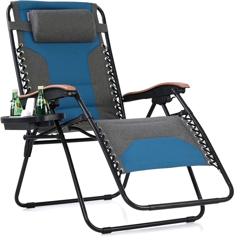 New PHI VILLA Oversized Lounge Chair with Cup Holder