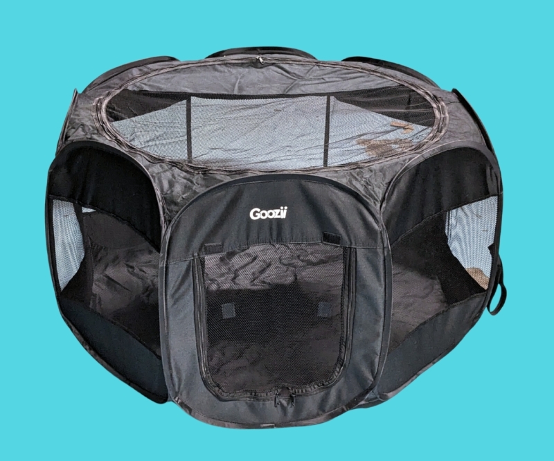 Goozii Collapsible Playpen with Zip-Up Top Cover 37.5" Wide, 24" Tall