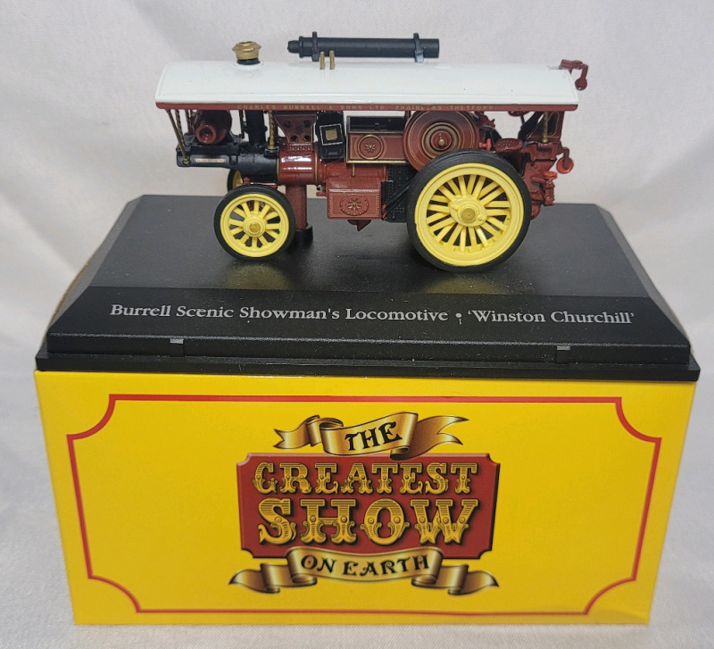 Atlas Edition The Greatest Show on Earth " Winston Churchill Locomotive" Diecast w/Box