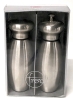 Fresco Stainless Steel Pepper Mill & Salt Shaker Set + Metal RBC Water Bottle - 4