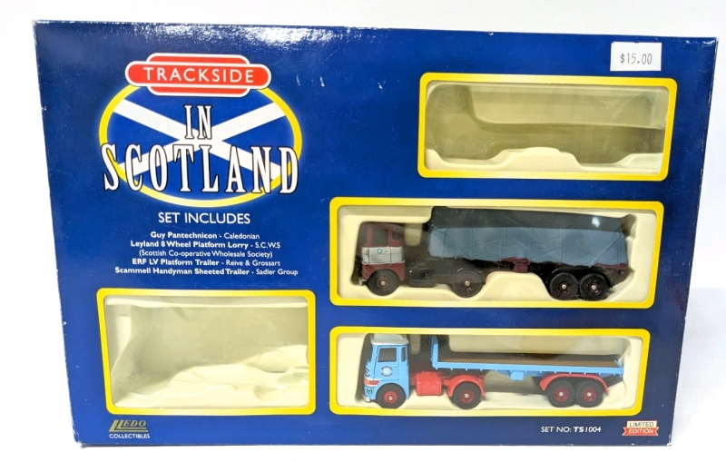 Limited Edition Lledo Collectibles Trackside in Scotland 1:76 Scale Diecast Trucks in Original Box