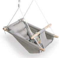 Baby Swing Indoor and Outdoor Canvas Hammock Swing for Baby to Toddler with a Comfortable Sea 3 Modes Grey