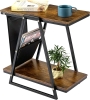 New - Gannyfer 2-Tier Side Table , Sofa End Table with Side Pocket