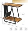 New - Gannyfer 2-Tier Side Table , Sofa End Table with Side Pocket - 3