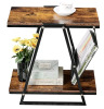 New - Gannyfer 2-Tier Side Table , Sofa End Table with Side Pocket - 4