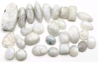 50+ Grams of Polished Moonstone Cabochons.