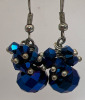 Modern Crystal Blue AB faceted Necklace with Matching Drop Earrings - 4