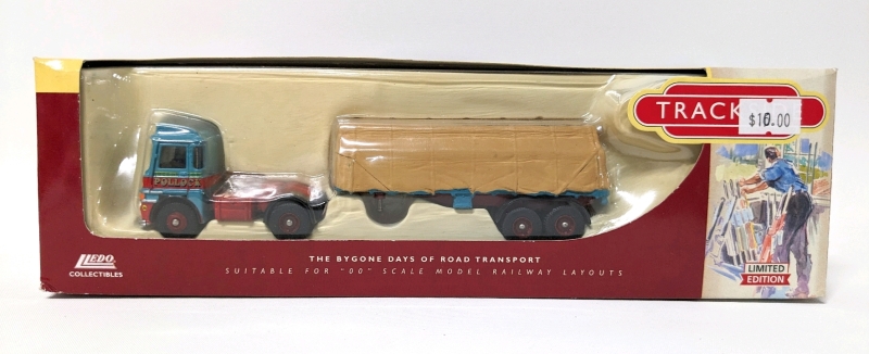 Limited Edition Lledo Collectibles Trackside 1:76 Scale ERF LV Sheeted Trailer Pollock