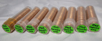 1965 Canadian Uncirculated Penny Rolls , Eight (8) Rolls