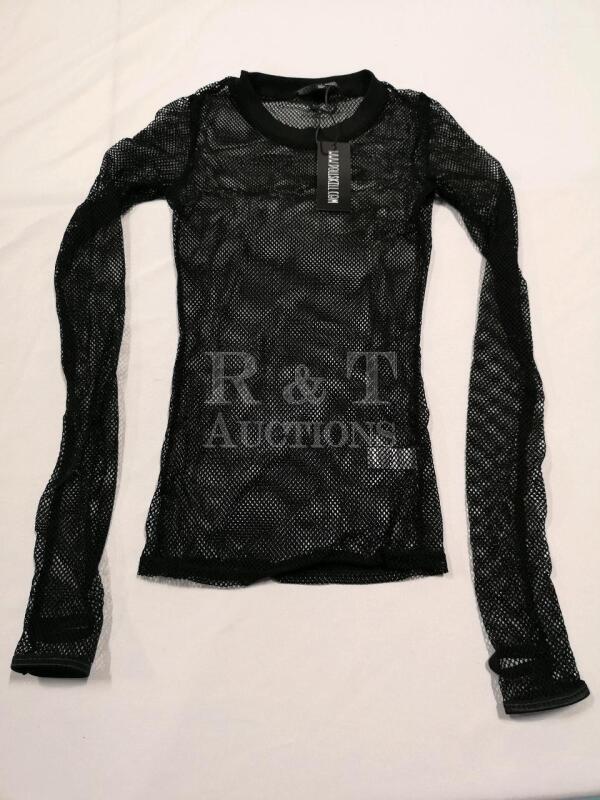 New Women's sz Small Long Sleeve Fishnet Top