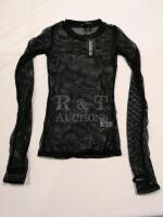 New Women's sz Small Long Sleeve Fishnet Top