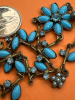 Robin Egg Blue Lucite Y Necklace plus 4 more - 4