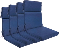 New BOSSIMA Indoor Outdoor High Back Chair Cushions Replacement Patio Chair Seat Cushions Set of 4 (Olefin Navy Blue)