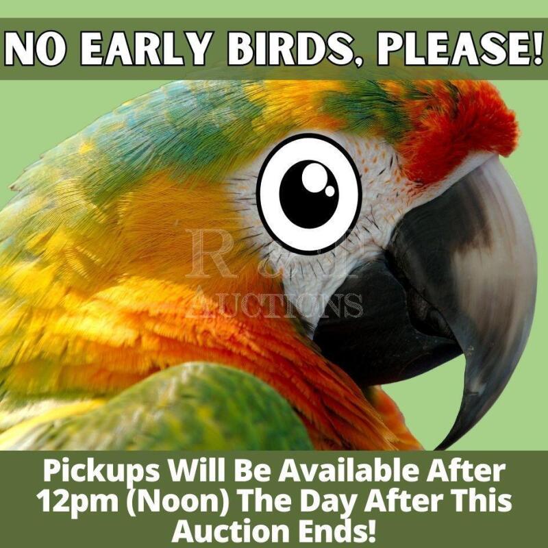 Pickups Start at Noon (12pm) on Tuesday . Please no Early-Birds!