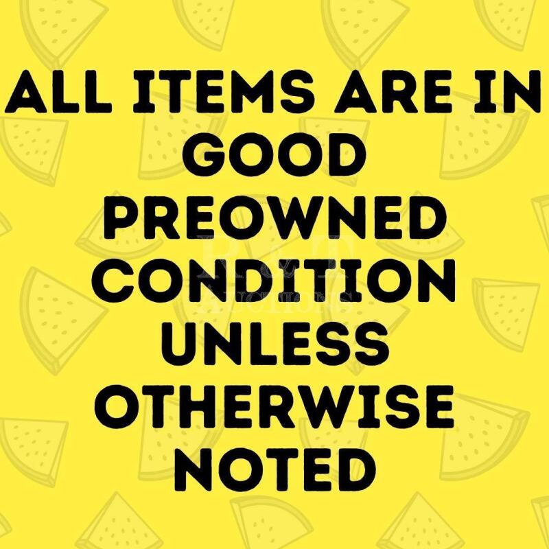 Items Are in Good Preowned Condition Unless Otherwise Noted