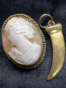 Brooch Ring Chain and Shell Cameo - 7