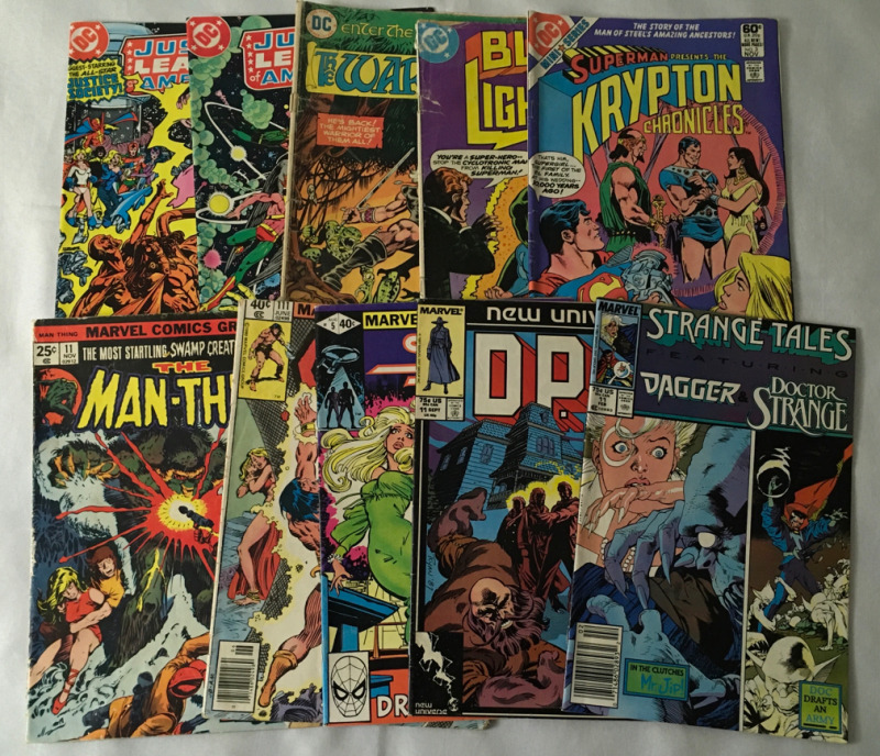 Lot of 10 Marvel & DC Comics