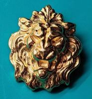 Vintage Roaring Lion Head Brooch