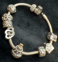 PANDORA ALE Bracelet 9 Charms