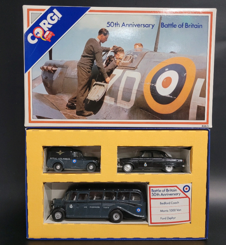 Corgi 50th Anniversary Battle of Britain Diecast Car Set in Original Box , Limited Edition