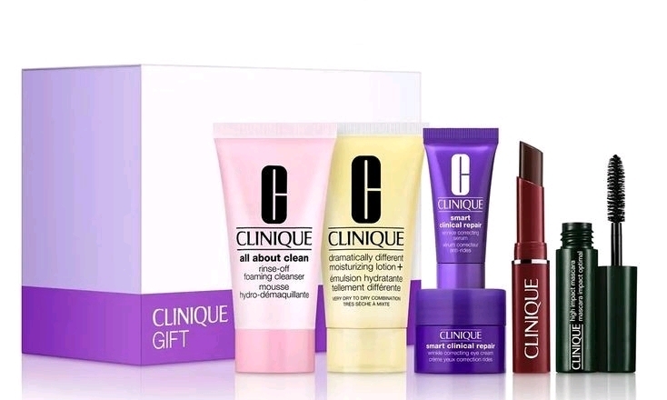 New CLINIQUE 6-Piece Travel Sized Gift Set