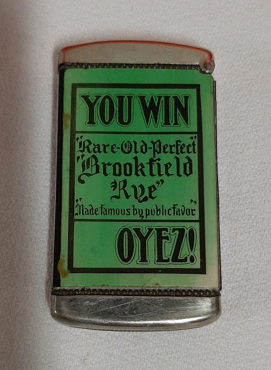 Vintage Brookfield Rye Advertising Match Safe. Vintage Brookfield Rye Advertising Match Safe