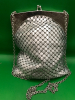 Vintage Mesh Silver Evening Purse Whiting & Davis Bag made in USA 5 x 7 inches - 2