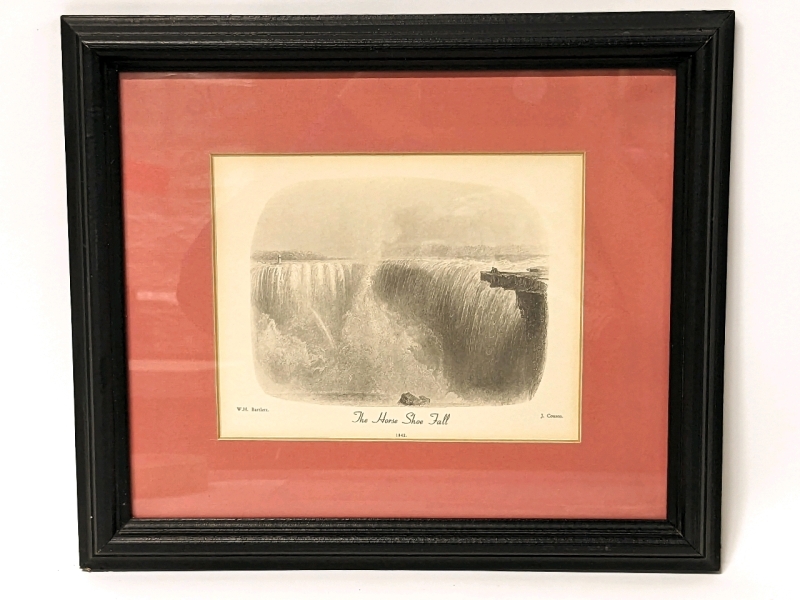 " The Horse Shoe Fall" W.H. Bartlett J. Cousin Print