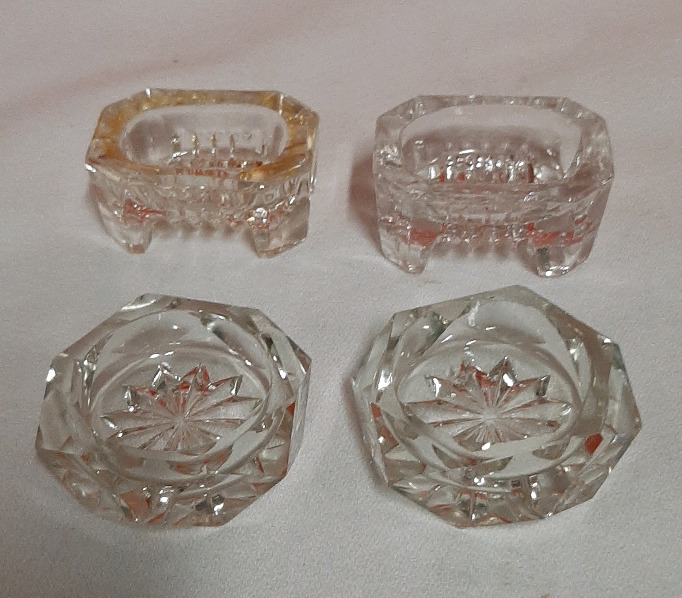 Vintage Four Individual Crystal Salts