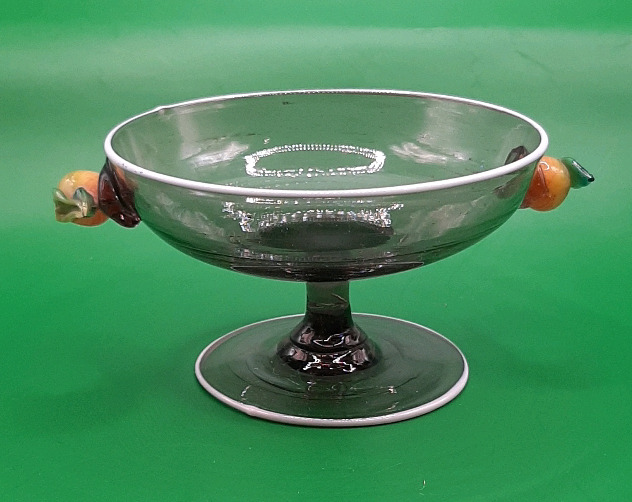 Antique Venetian Dish with Applied Pear Handles