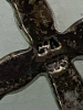CZ Pendant Sterling Cross Double Leaf Earring Clip ons - 5