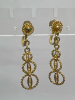 Art Deco Revival Bib Dangle Neclace Earring Set - 2