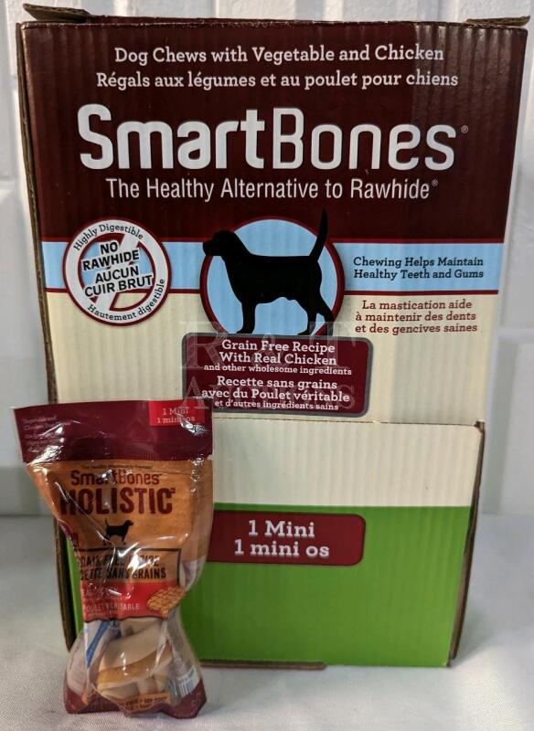 New SmartBones Holistic Dog Treats Box. 20-30 Treats.