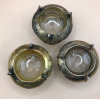 2 Vintage Russian Silverplate & Enamel Open Salts & Russian Communist Era Silverplate & Enamel Open Salt 1.5 inches tall - 4