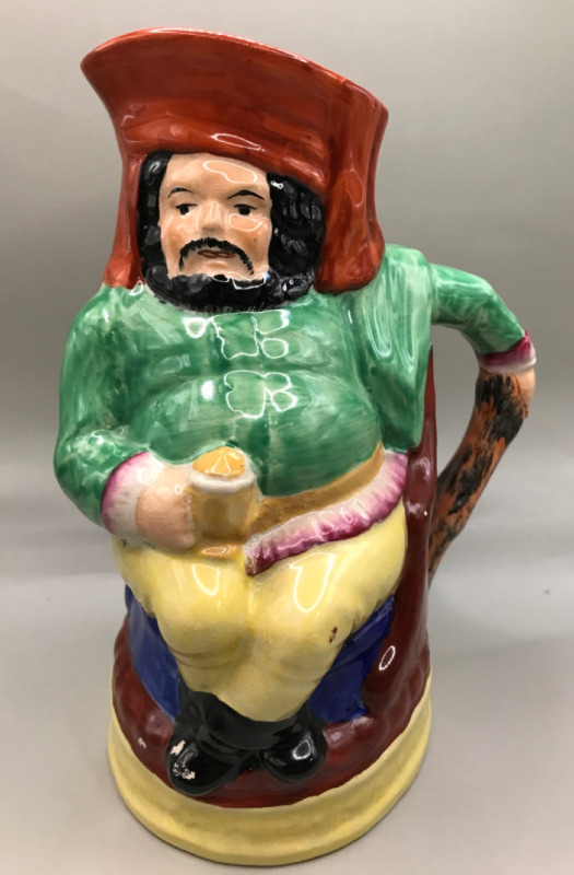 Old Staffordshire Ware England Character Jug 9 inches tall